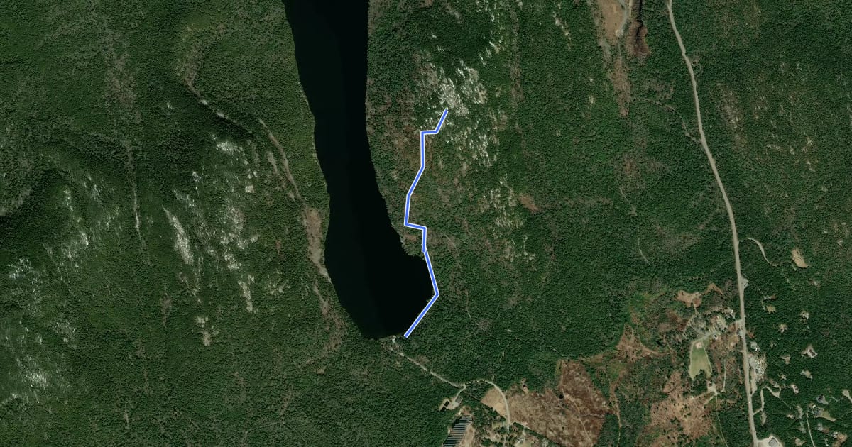 Маршрут Beech West Ridge Trail на спутниковом снимке
