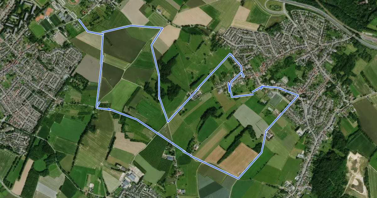 Маршрут Beek VR04 Vrouwenbosroute на спутниковом снимке