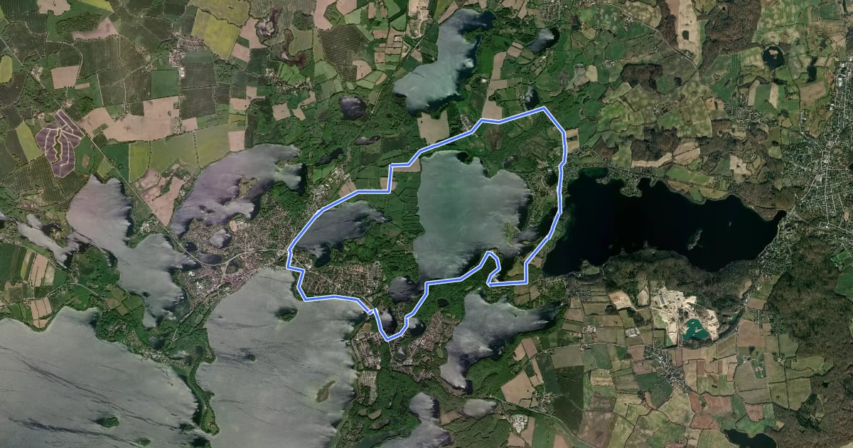 Маршрут Behler See на спутниковом снимке