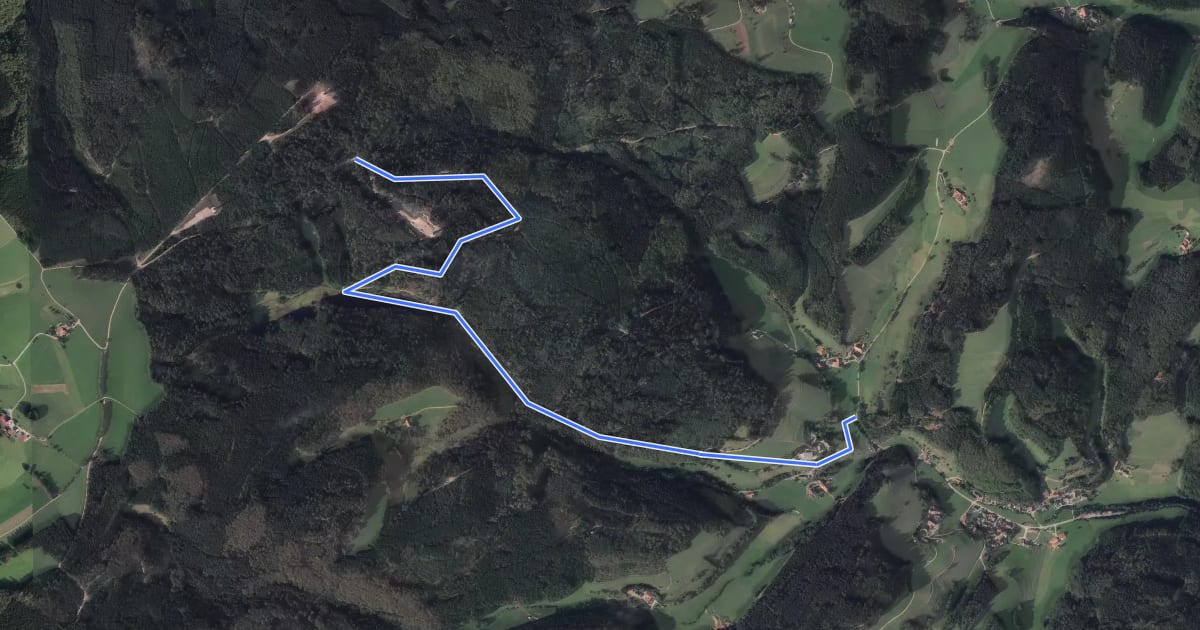 Маршрут Bei der Kohlhütte - Hintertal Rotzelweg на спутниковом снимке