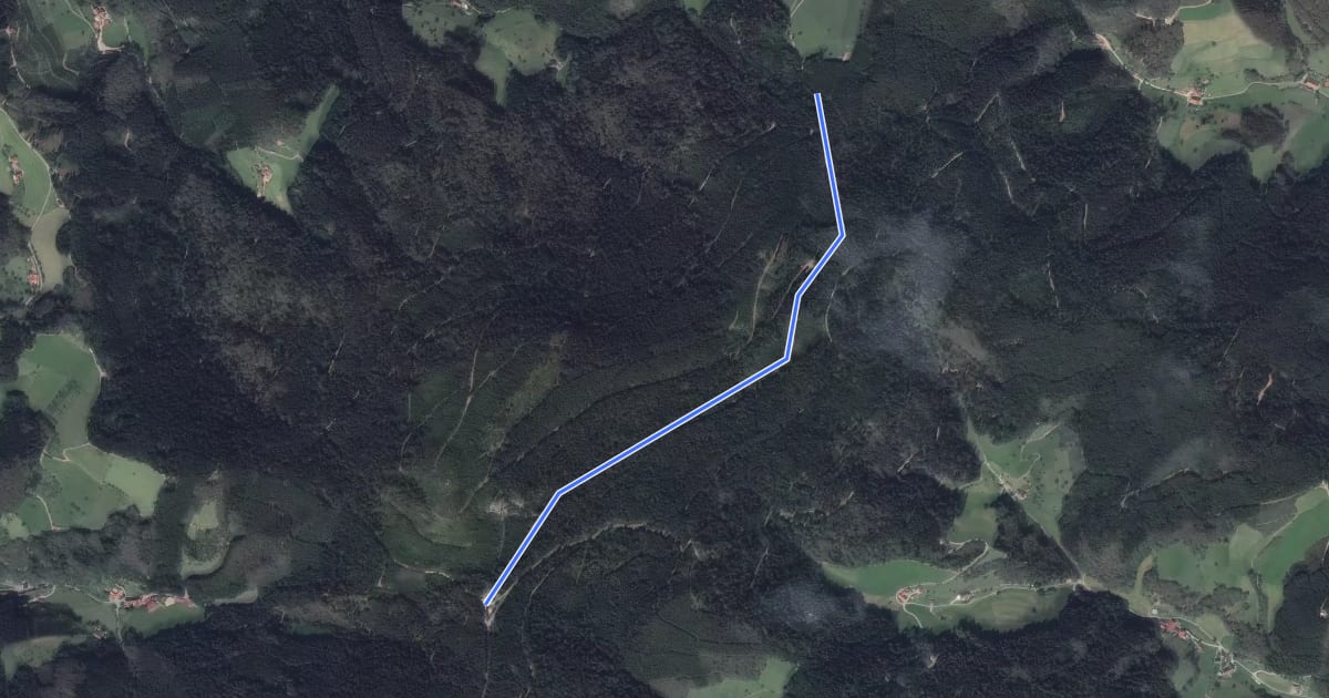 Маршрут Bei St. Gallus - Kreuzsattelhütte на спутниковом снимке