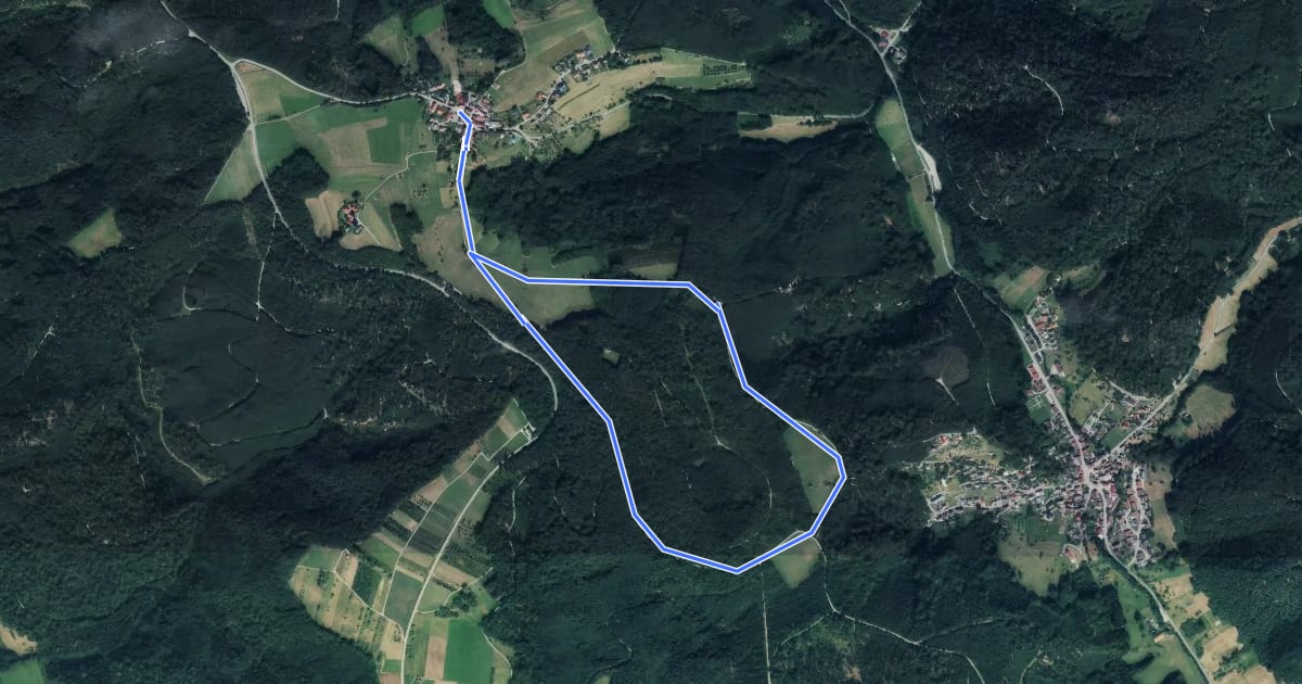 Маршрут Beilstein - Rundweg 10 на спутниковом снимке