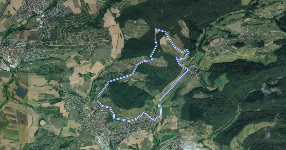 Маршрут Beilstein - Rundweg 3 на спутниковом снимке
