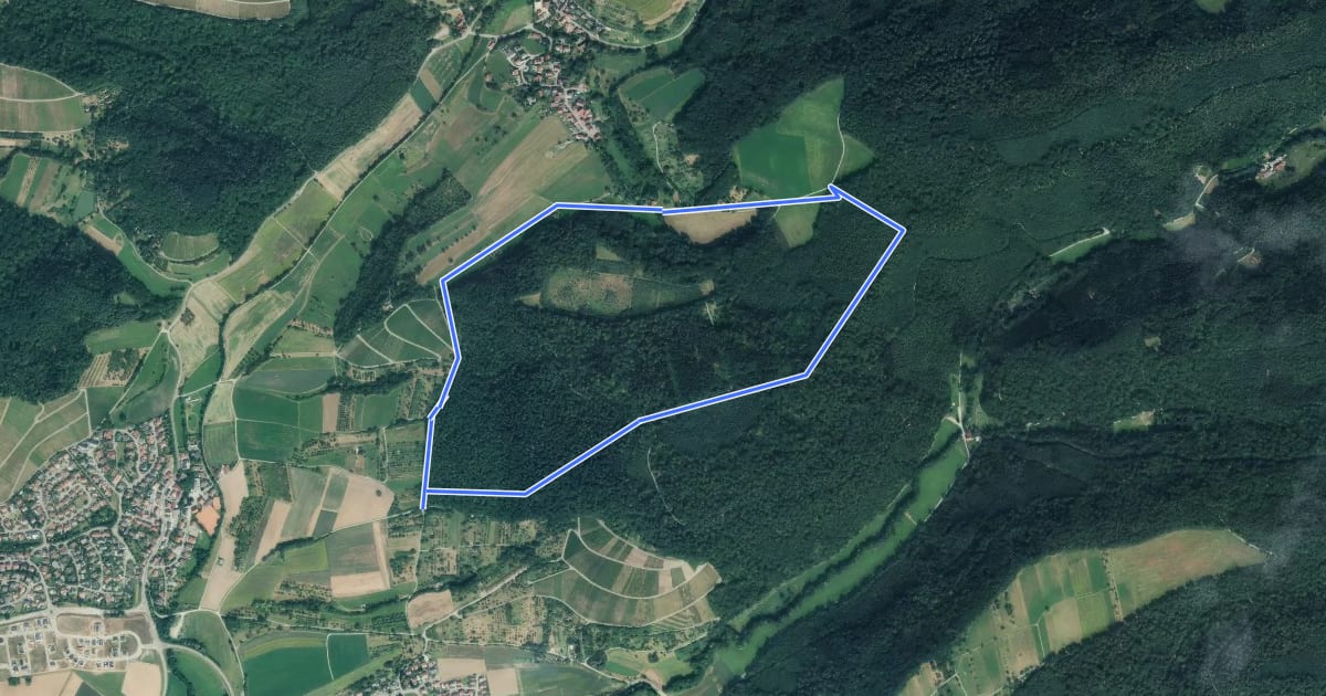 Маршрут Beilstein - Rundweg 6 на спутниковом снимке