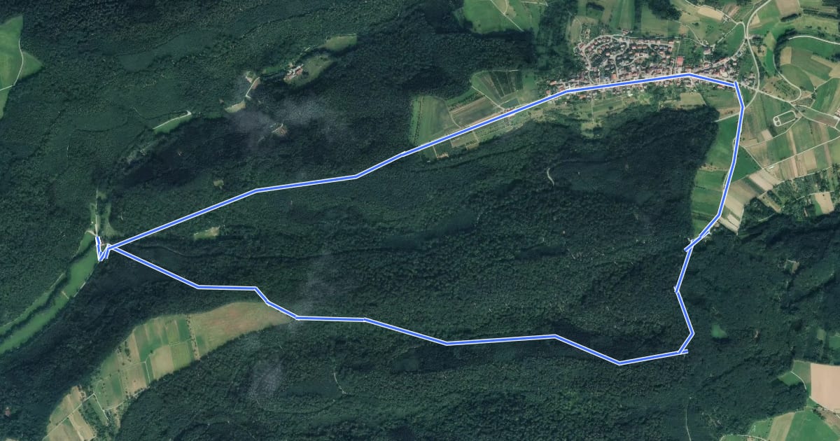 Маршрут Beilstein - Rundweg 9 на спутниковом снимке