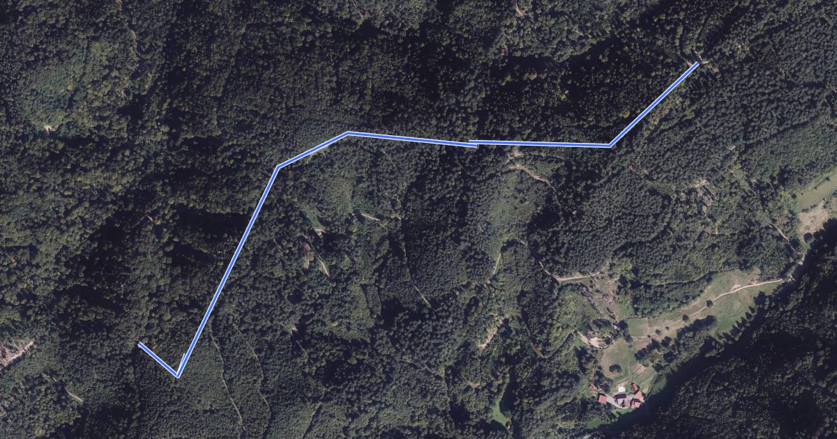 Маршрут Beim Adlerstein - Fritscheneck на спутниковом снимке