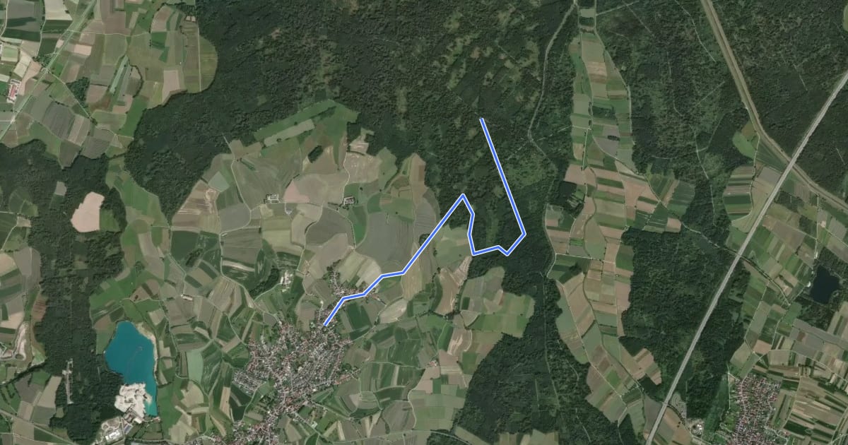 Маршрут Beim Eichenkönig - Legelshurst Eschenweg на спутниковом снимке