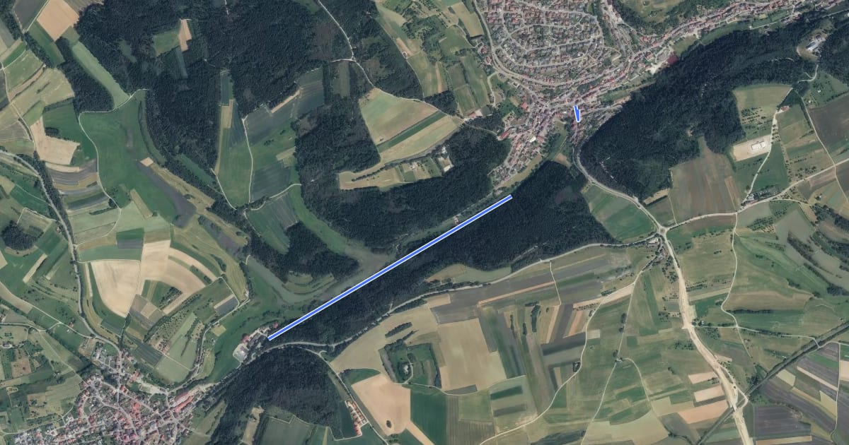 Маршрут Beim Friedhof Altheim - Obertalheim Engel на спутниковом снимке