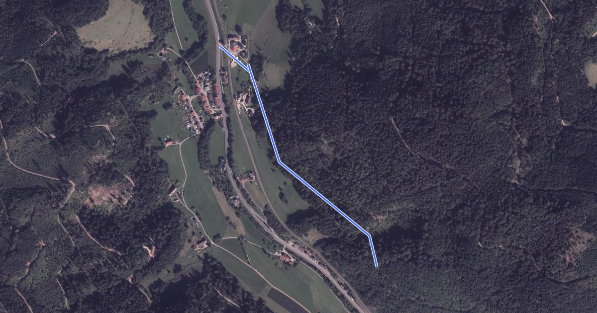 Маршрут Beim Horneckdobel - Zähringerhof на спутниковом снимке