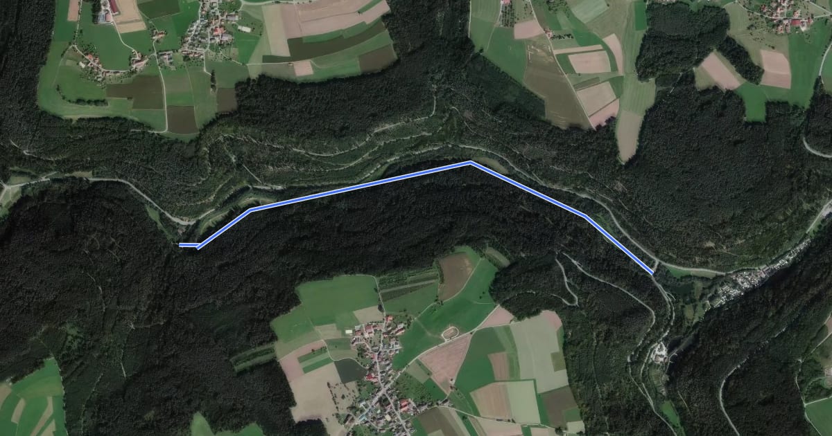 Маршрут Beim Kirgissteg - Garrweiler Brücke на спутниковом снимке