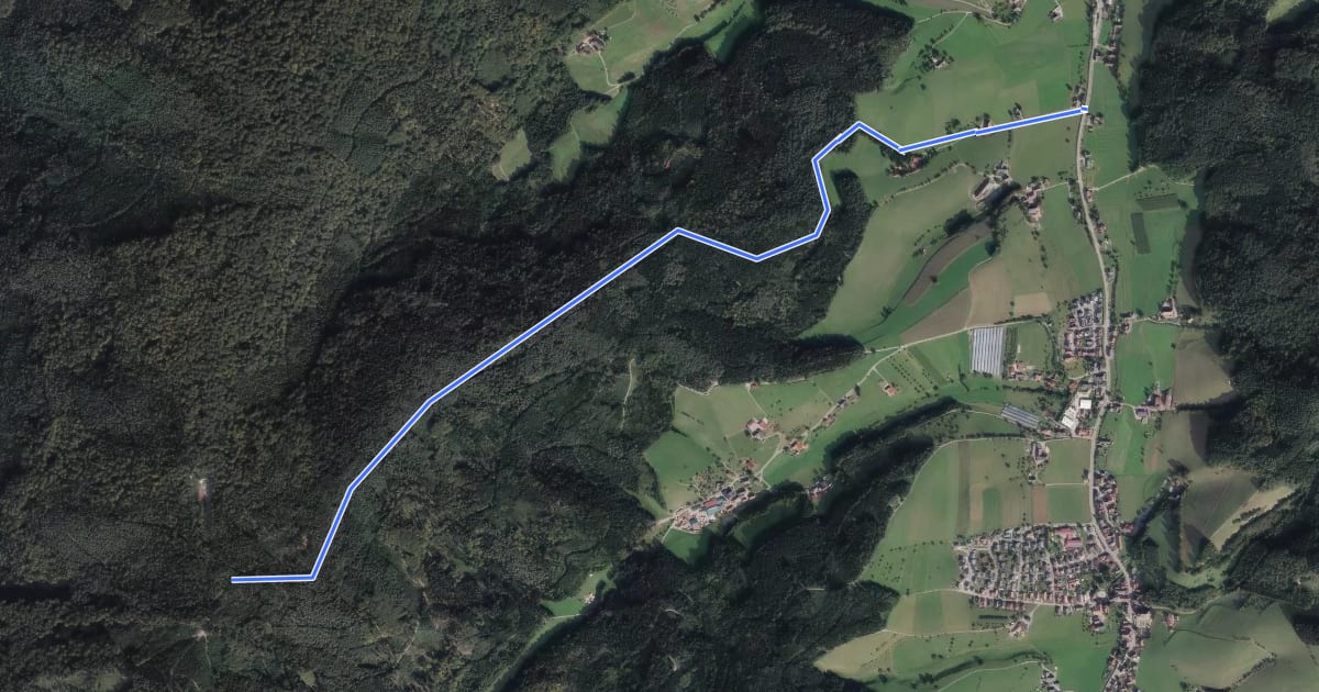 Маршрут Beim Kreuzstein - Schäferhof на спутниковом снимке