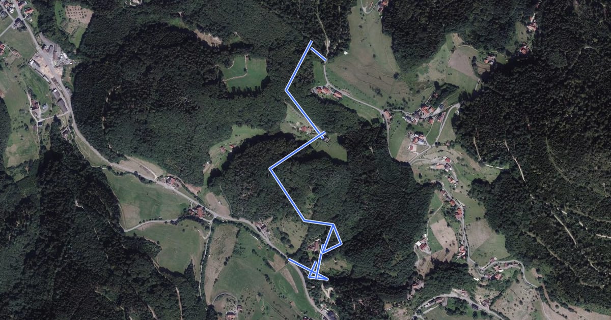 Маршрут Beim Rabenschrofen - Unterwasser Bürstenschrofen на спутниковом снимке