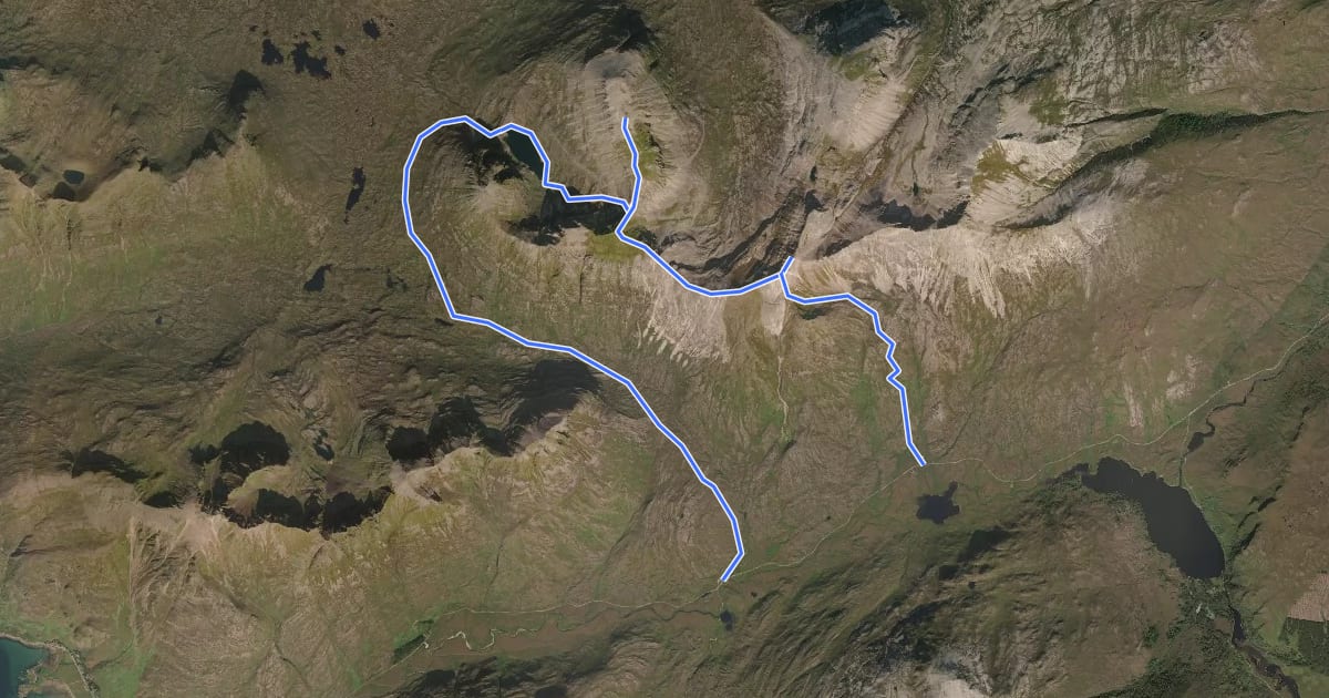Маршрут Beinn Eighe Trail на спутниковом снимке