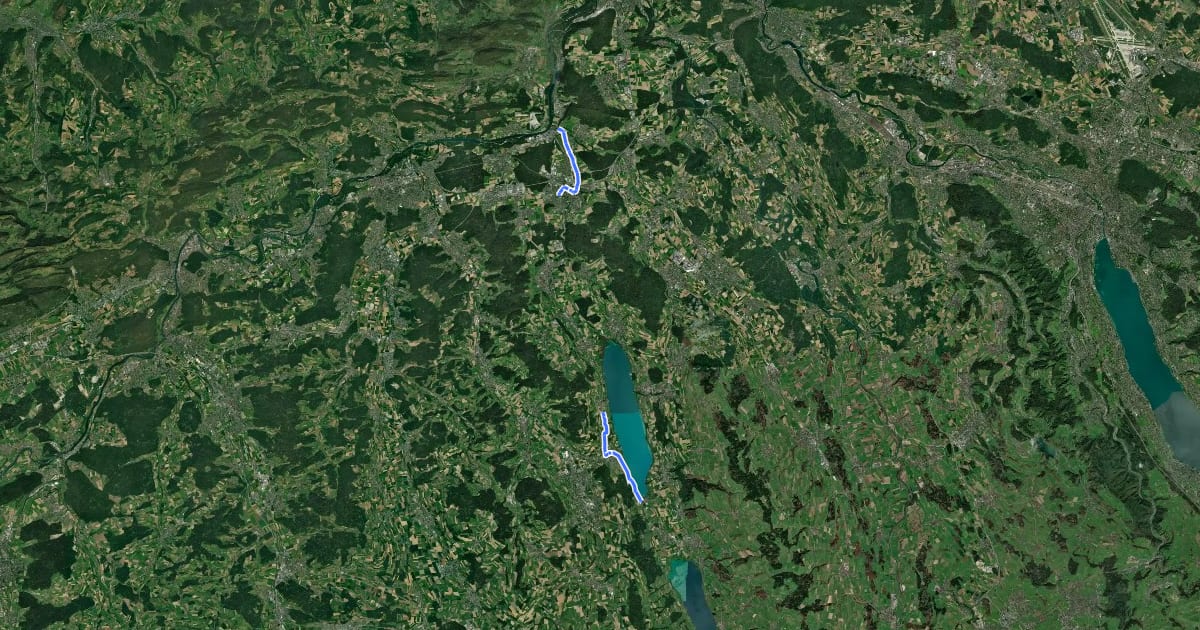 Маршрут Beinwil am See на спутниковом снимке