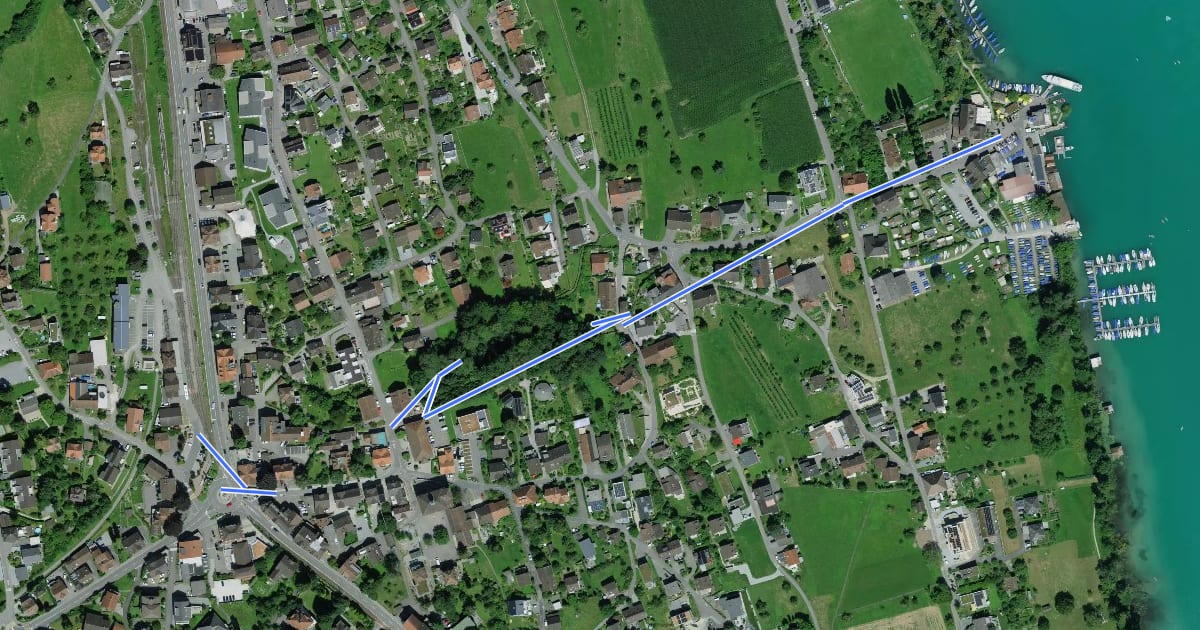 Маршрут Beinwil am See - Beinwil Dorf на спутниковом снимке