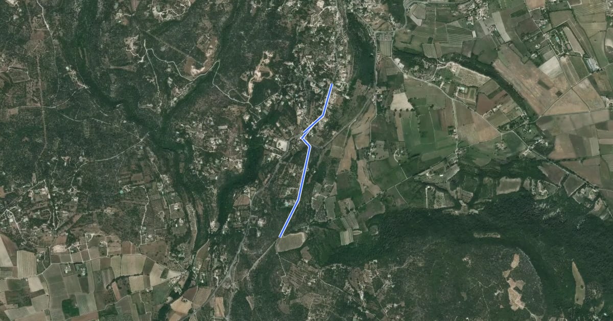 Маршрут Bel-Air - Col de Gordes на спутниковом снимке