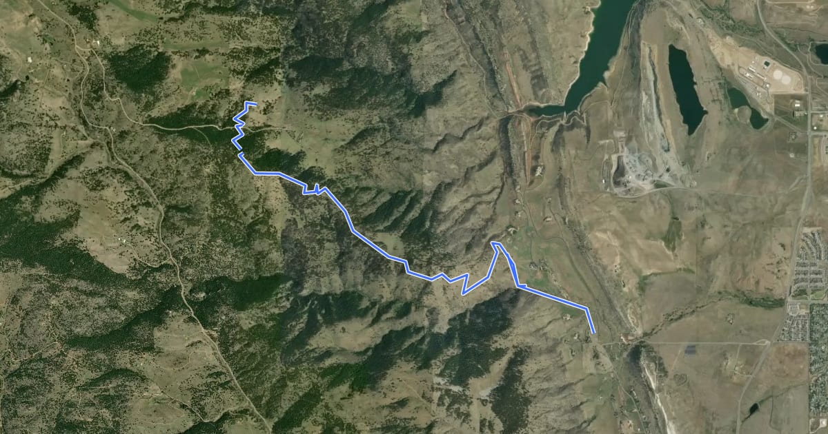 Маршрут Belcher Hill Trail на спутниковом снимке