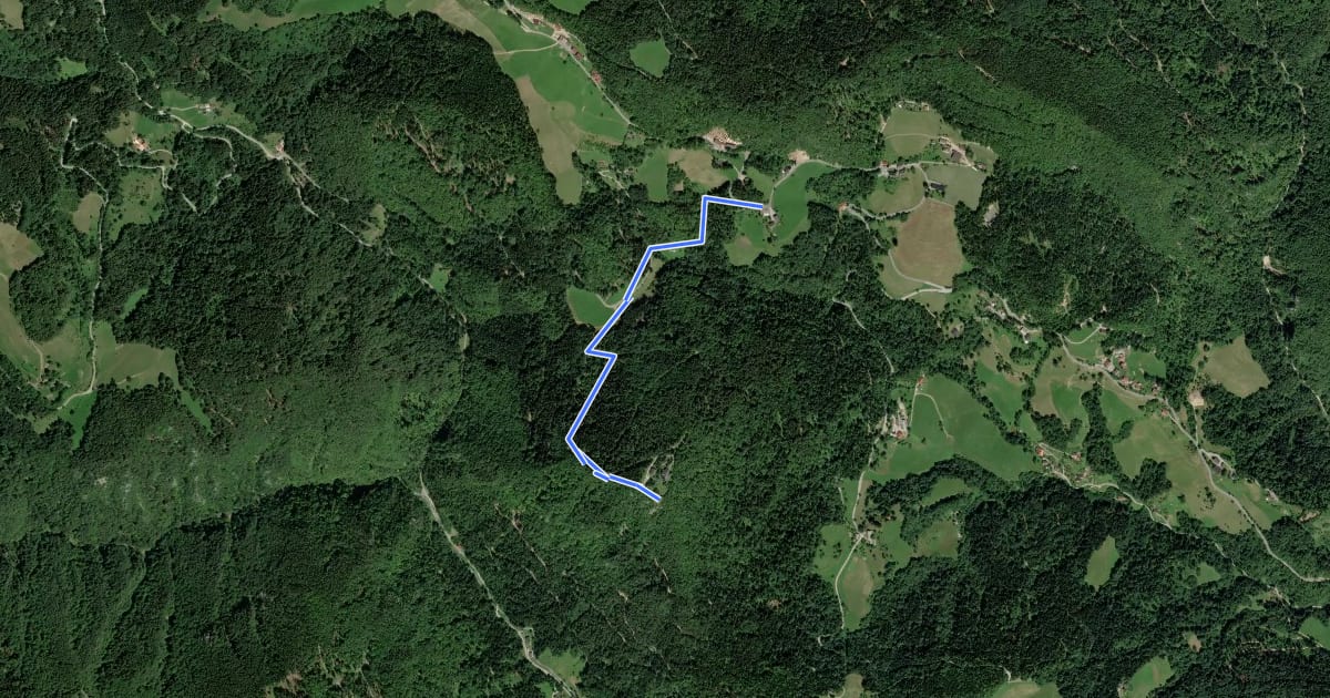 Маршрут Bele Vode - Kriška gora на спутниковом снимке