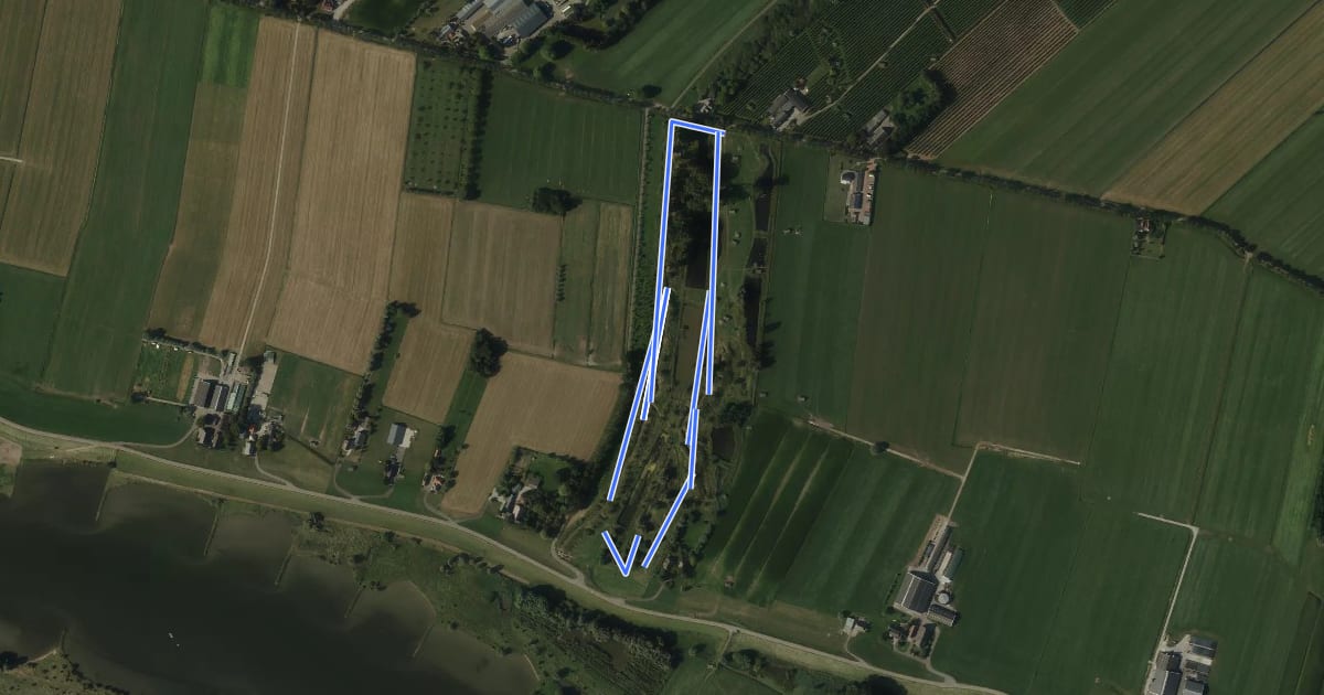 Маршрут Beleefroute Werk aan de Groeneweg на спутниковом снимке