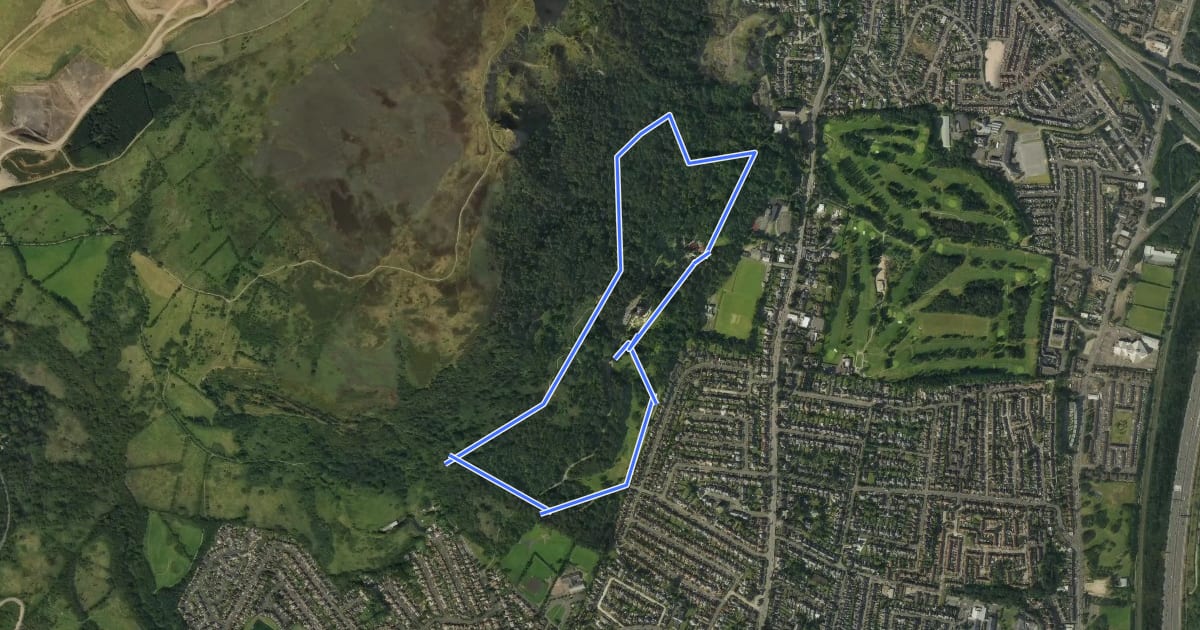 Маршрут Belfast Castle Estate Trail на спутниковом снимке