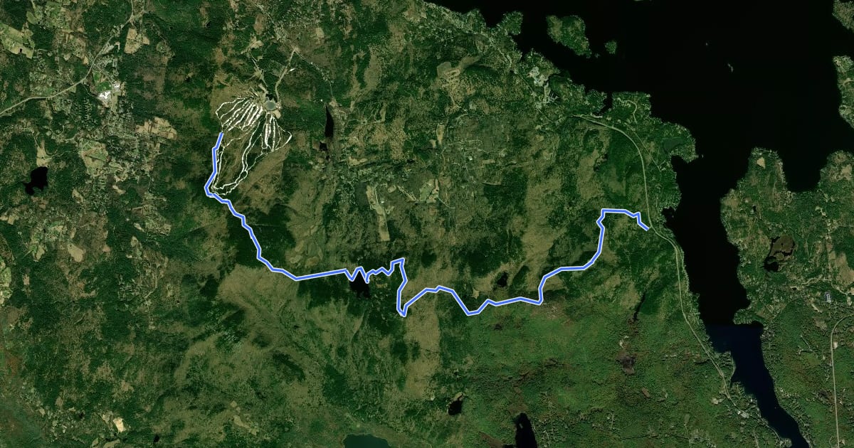 Маршрут Belknap Range Trail на спутниковом снимке