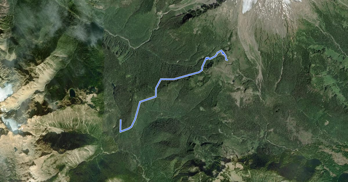 Маршрут Bell Pass Trail на спутниковом снимке
