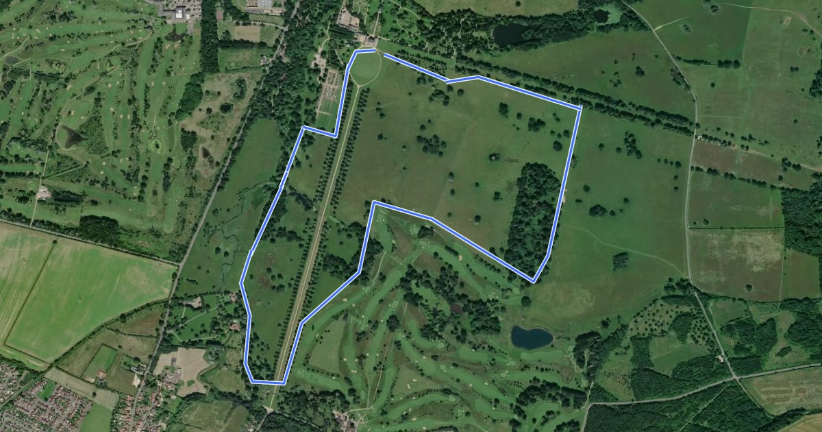 Маршрут Belton Park Walk, Belton House на спутниковом снимке