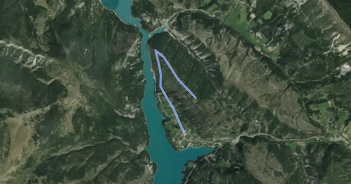 Маршрут Belvédère du Pidanoux на спутниковом снимке