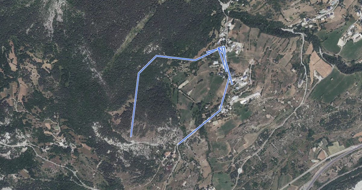 Маршрут Belvédère Roche Rousse на спутниковом снимке