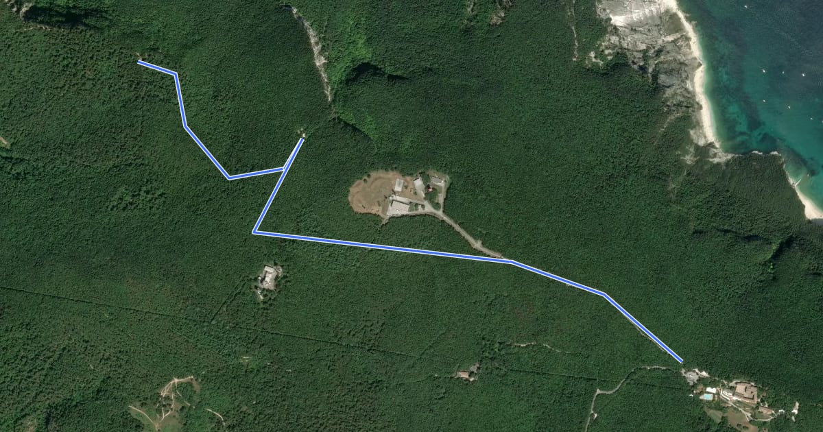Маршрут Belvedere Nord на спутниковом снимке