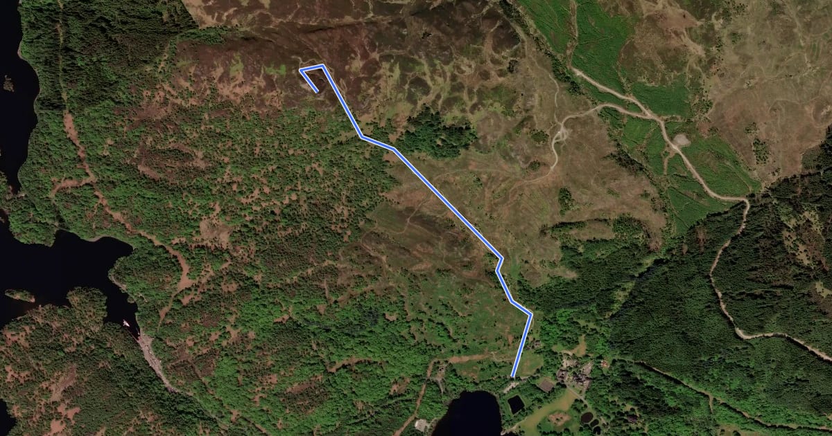 Маршрут Ben A'an Trail на спутниковом снимке