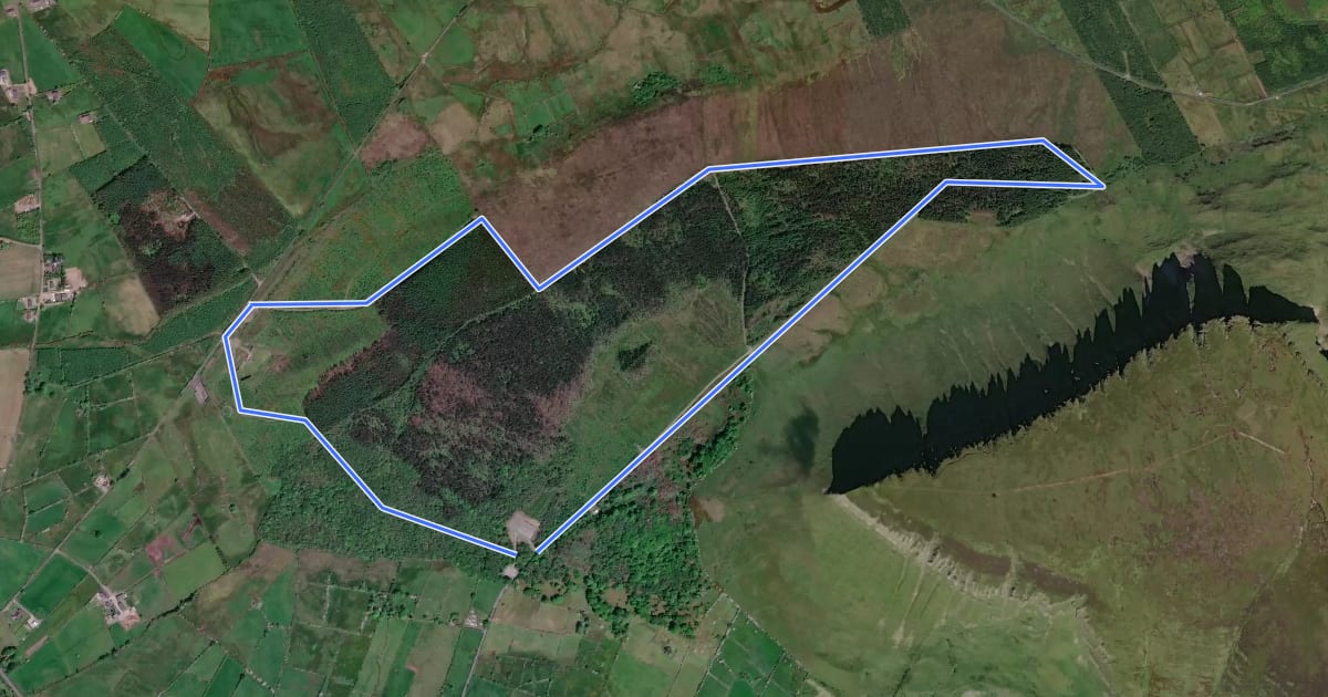 Маршрут Ben Bulben Walk на спутниковом снимке