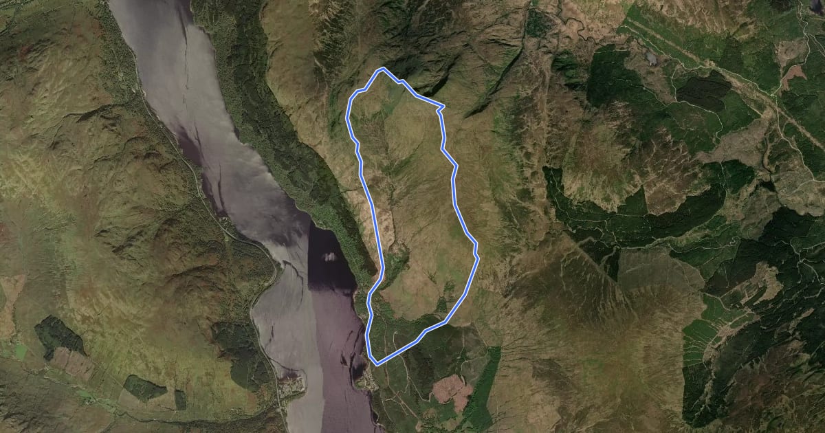 Маршрут Ben Lomond Trail на спутниковом снимке
