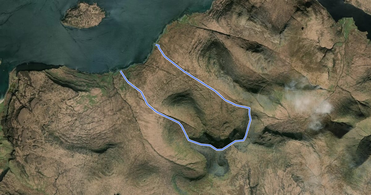 Маршрут Ben Moore Trail на спутниковом снимке