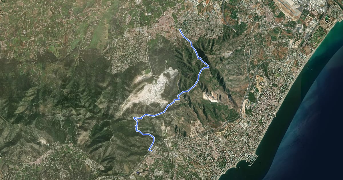 Маршрут Benalmádena - Alhaurín de la Torre на спутниковом снимке