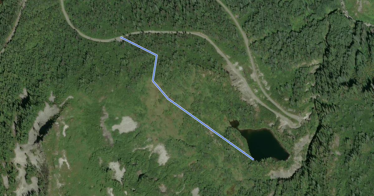 Маршрут Bench Lake на спутниковом снимке