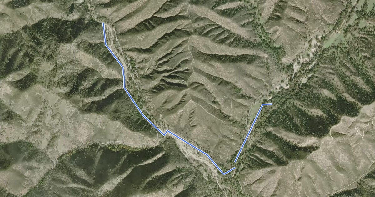 Маршрут Bench Trail на спутниковом снимке