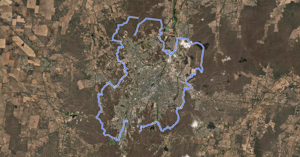Маршрут Bendigo Bushland Trail на спутниковом снимке