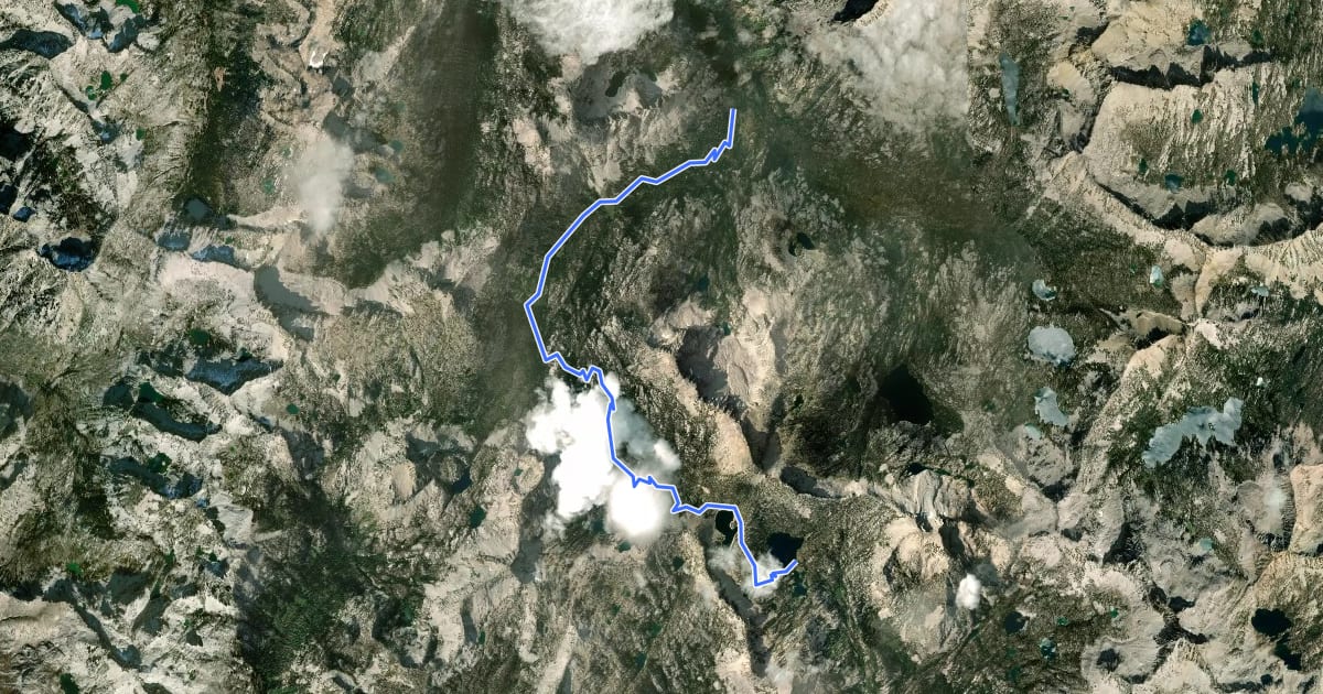 Маршрут Benedict Trail на спутниковом снимке