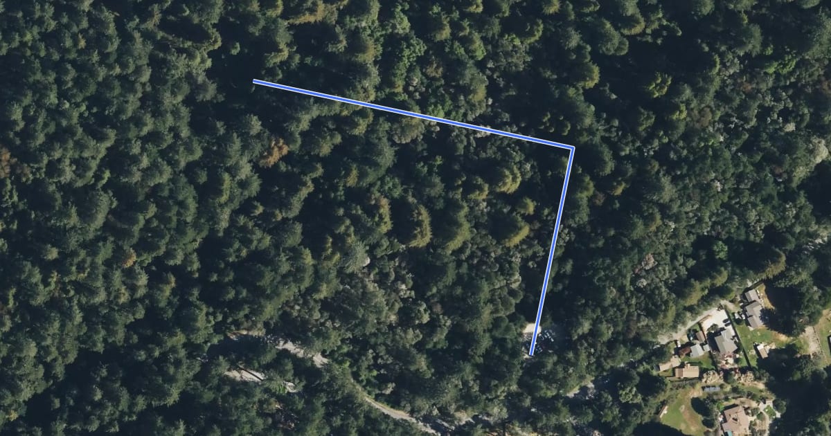 Маршрут Bennett Creek Trail на спутниковом снимке