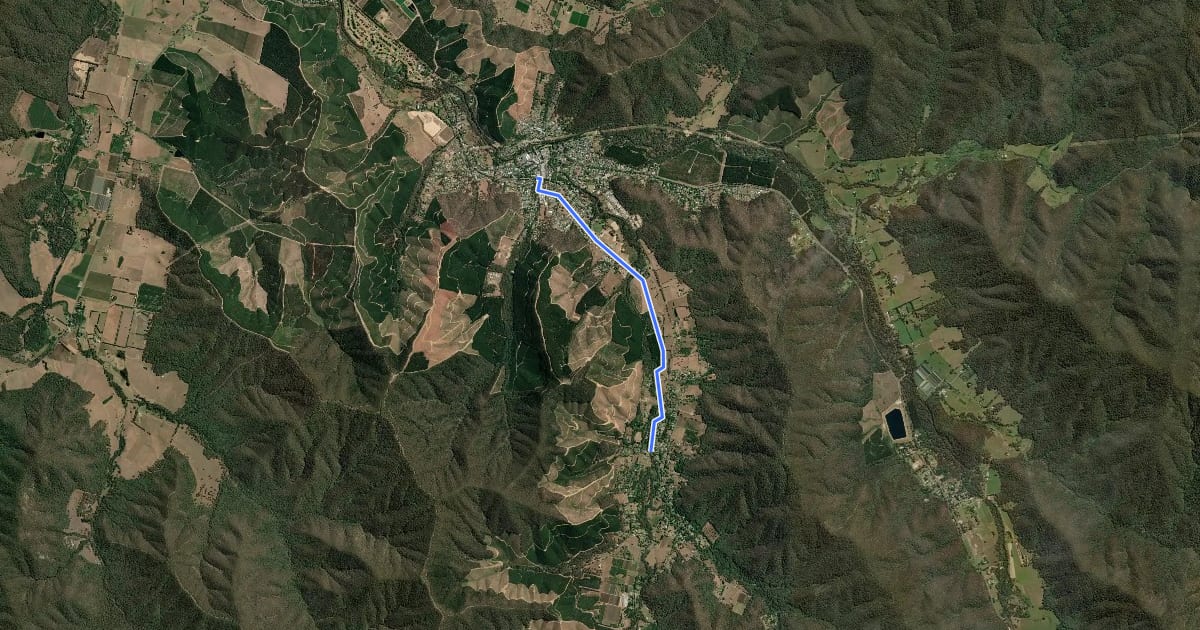 Маршрут Bennetts Trail на спутниковом снимке