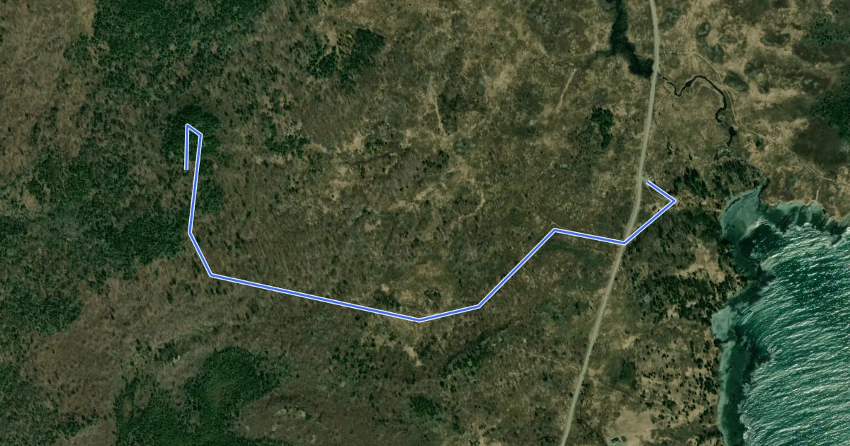 Маршрут Benny's Mountain Trail на спутниковом снимке