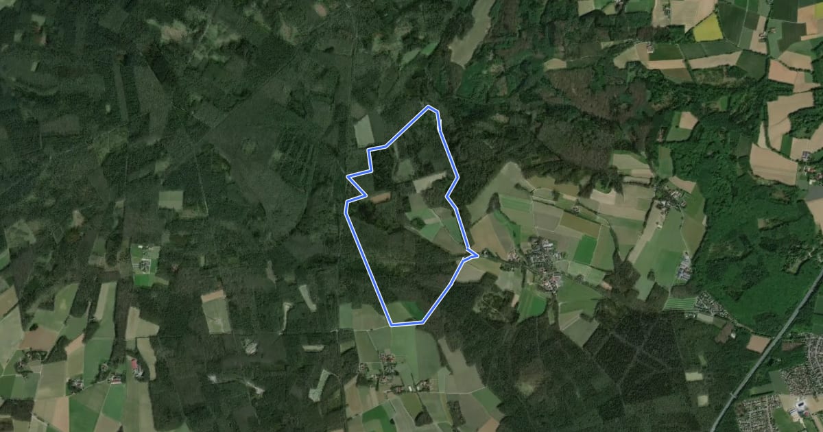 Маршрут Bensberg Rundweg A2 на спутниковом снимке