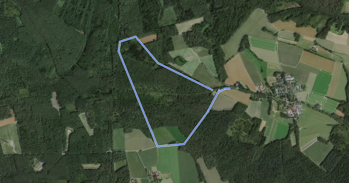 Маршрут Bensberg Rundweg A5 на спутниковом снимке
