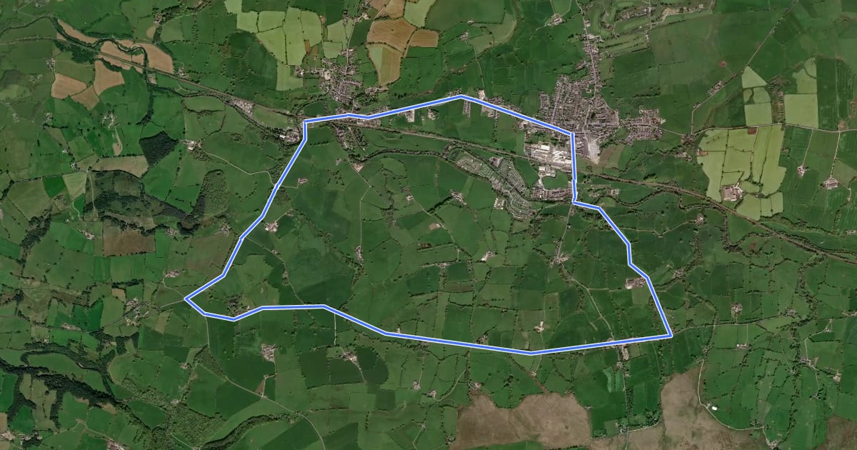 Маршрут Bentham Bike Loop на спутниковом снимке