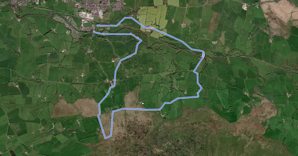 Маршрут Bentham Heritage Trail C на спутниковом снимке