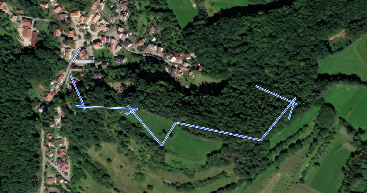 Маршрут Über den Badberg, Sulzbürger Wanderweg Nr. 2 на спутниковом снимке