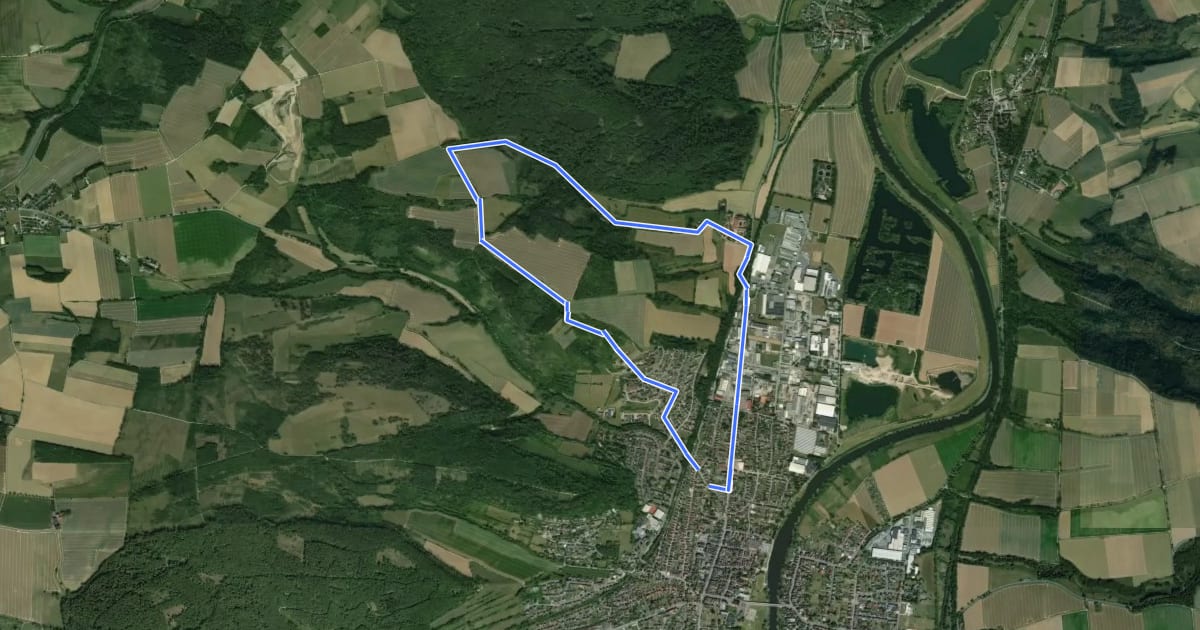 Маршрут Über den Selsberg на спутниковом снимке