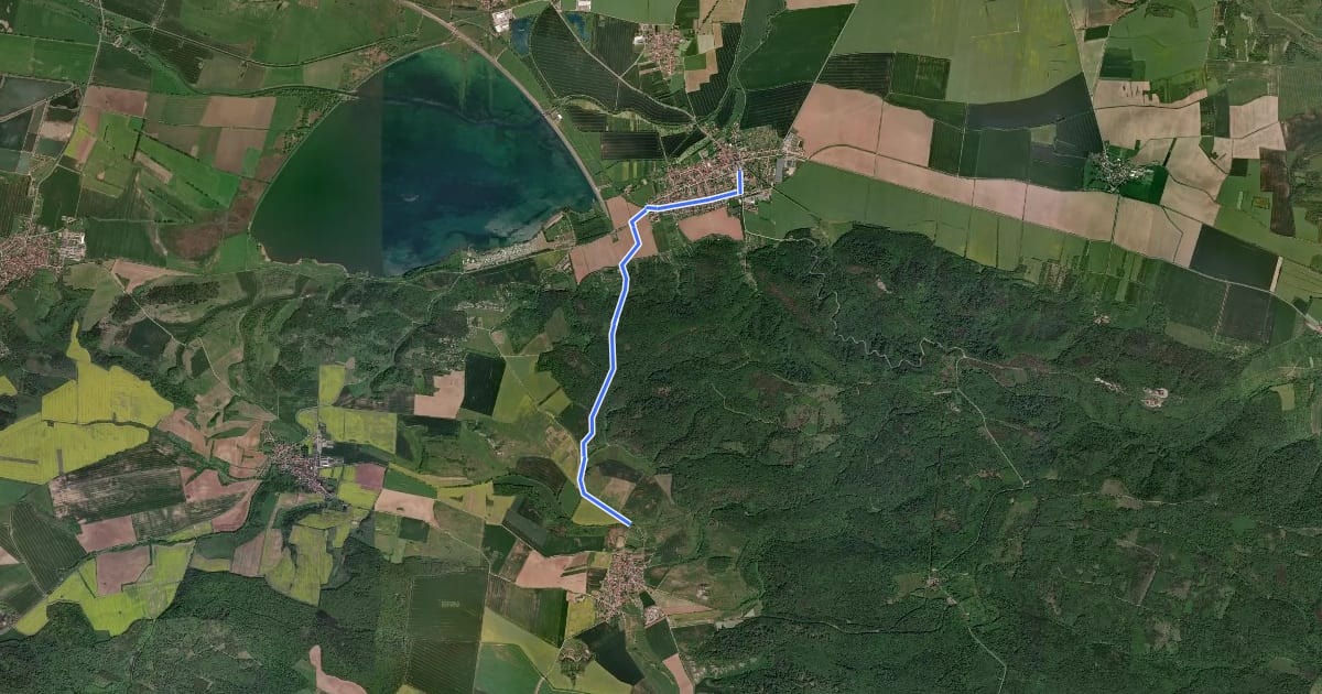 Маршрут Über den Thalebener Berg на спутниковом снимке