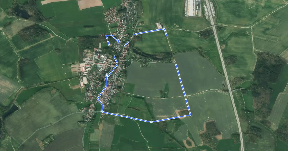 Маршрут Berbisdorfer Rundweg на спутниковом снимке